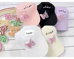 کلاه دم اسبی دخترونه طرح پروانه(9791)
