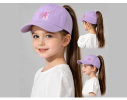کلاه دم اسبی دخترونه طرح پروانه(9791)