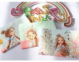 پوشه A5پارچه ای دختر(9832)