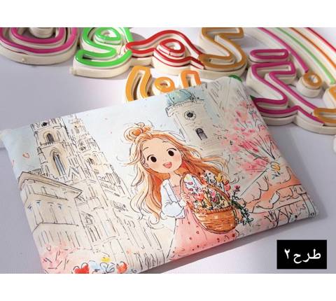 پوشه A5پارچه ای دختر(9832)