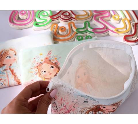 پوشه A5پارچه ای دختر(9832)
