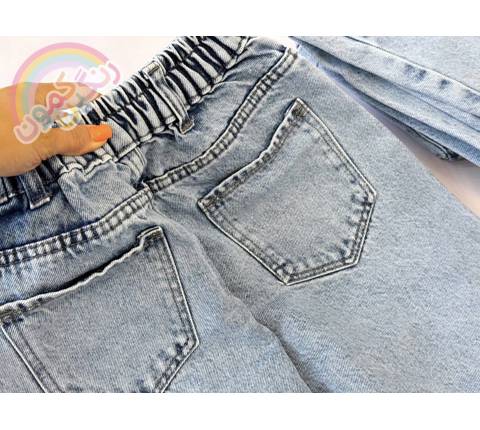 شلوار فول بگ زاپدار بچگانه(9706)