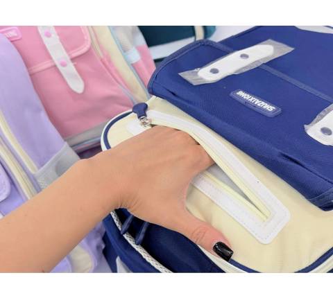 کوله مدرسه دو چسب پاستیلی(9875)