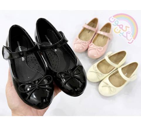 کفش مجلسي ورني پاپيون دخترونه(9628)