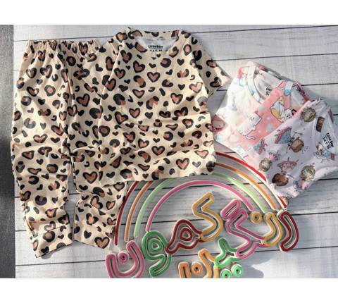 ست راحتی تیشرت شلوار بچگانه(9782)
